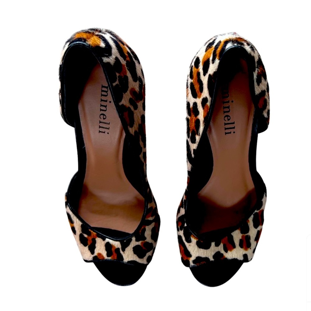 MINELLI peep toe cut out heels 👠
